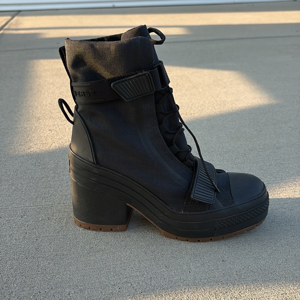 Converse Black High-Top Moto Combat Boots - Picture 3 of 6